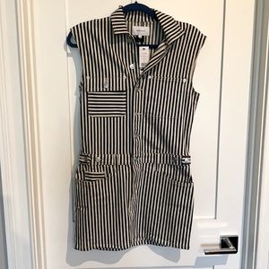 Current/Elliot new with tags size zero denim striped romper.